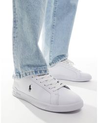 Polo Ralph Lauren - Heritage Court Leather Sneakers With Pony Logo - Lyst