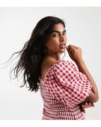 Vero Moda - Shir Bodice Puff Sleeve Crop Top - Lyst