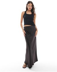 Vero Moda - Satin Bias Midi Skirt - Lyst
