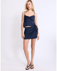 Stradivarius - Strappy Satin Top - Lyst