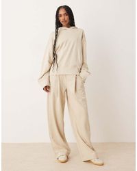 ASOS - Barrel Leg Trackies With Waffle Panel Detail - Lyst