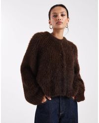 Miss Selfridge - – flauschige strickjacke - Lyst