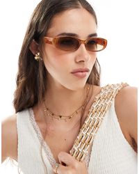 Aire - – caellum – schmale, rechteckige sonnenbrille - Lyst