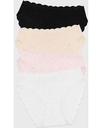 Stripe & Stare - Mid Rise High Leg Knicker Four Pack - Lyst