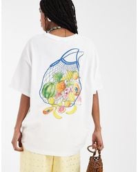 Vero Moda - Fruit Market Oversized Graphic T-shirt - Lyst