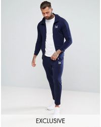 mens blue puma tracksuit