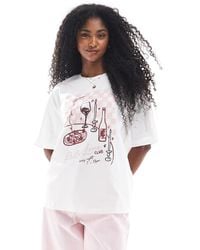 Threadbare - – oversize-t-shirt aus webstoff - Lyst