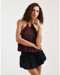 Motel - Rowdy Halter Ruffle Top - Lyst