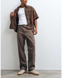 Gap - Pull On Linen Mix Trousers - Lyst