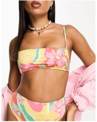 Billabong - Chasin Sunbeams Square Crop Bikini Top - Lyst