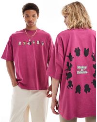 ASOS - Disney Unisex Oversized T-shirt With Mickey Mouse & Friends Prints - Lyst