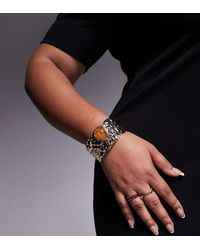 ASOS - Pulsera Dorada Con Diseño Abstracto Efecto Fundido De Edición Limitada De Asos Design Curve - Lyst