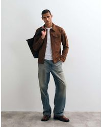 Brave Soul - Studio Suede Look Overshirt - Lyst