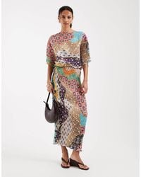 Never Fully Dressed - Tilly Off Shoulder Plisse Maxi Dress - Lyst
