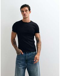 Weekday - Slim Fit Rib T-shirt - Lyst