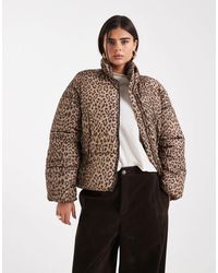 Vero Moda - Doudoune courte à imprimé léopard - Lyst