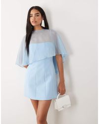 Forever New - Mesh Cape Detail Cami Mini Dress - Lyst