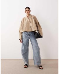ARRANGE - Cropped Trench Coat - Lyst