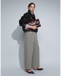 ASOS - Tailored Wool Look Barrel Trousers - Lyst