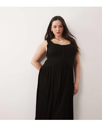 ASOS - Asos Design Curve Crinkle Button Through Midi Dress - Lyst