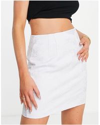 New Look - Jacquard Mini Skirt - Lyst