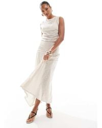 4th & Reckless - Knitted Deep Waistband Drop Waist Maxi Skirt Co-ord - Lyst
