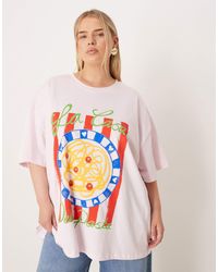 ASOS - Asos Design Curveoversized T-Shirt With Pasta Graphic - Lyst