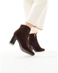 New Look - Suedette Block Heel Boot - Lyst