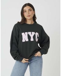 Brave Soul - Slogan Crew Neck Sweatshirt - Lyst