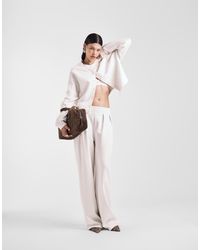 ASOS - Interlock Super Wide Leg Trouser - Lyst