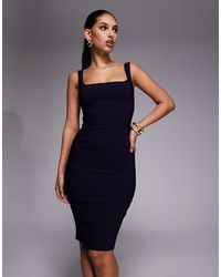 Lipsy Halterneck Bodycon Dress in Blue | Lyst UK