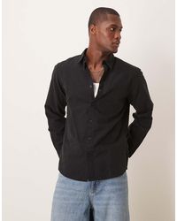 SELECTED - Camicia Slim Fit Nera - Lyst