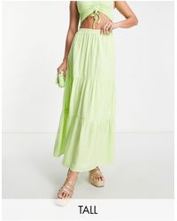 Pieces - Tiered Maxi Skirt - Lyst