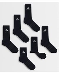 adidas Originals - Adidas Training 6 Pack Cushioned Crew Socks - Lyst
