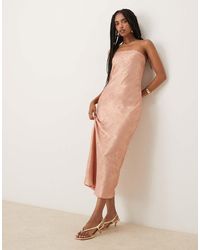 Collective The Label - Strapless Bias-Cut Midi Dress - Lyst