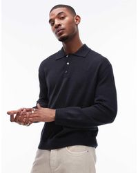 ARKET - Gebreid Poloshirt Van Merinowol Met Lange Mouwen - Lyst