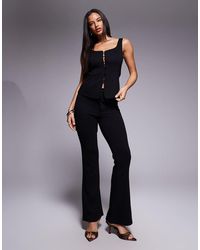 ASOS - Jersey Twill Slim Flare Pants - Lyst