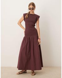 ASOS - – hochgeschlossenes, gerafftes maxikleid - Lyst