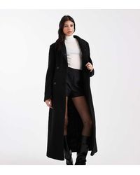 ASOS - Asos Design Tall Sculpted Bouclé High Neck Formal Coat - Lyst
