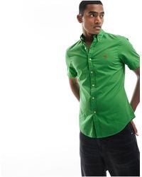 Polo Ralph Lauren - Icon Logo Short Sleeve Twill Shirt Slim Fit - Lyst