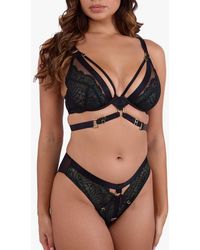 Playful Promises - Tabitha Wet-Look Lace High Waist Brief - Lyst