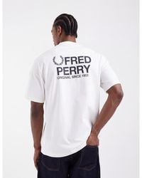 Fred Perry - Back Print Text Logo Graphic T-shirt - Lyst