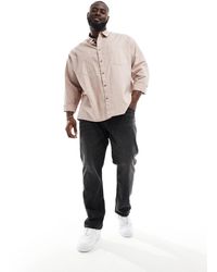 ASOS - – oversize-hemd aus leinenmix - Lyst