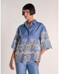 Glamorous - Embroidered Oversize Shirt - Lyst