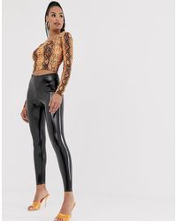 ASOS Leggings en vinyle - Noir