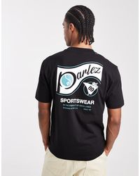 Parlez - T-Shirt Nera Con Stampa Sportiva Del Logo Sulla Schiena - Lyst