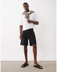 ARKET - Mid Length Straight Fit Denim Shorts - Lyst