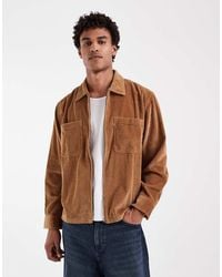 Levi's - Ports Cropped Zip Up Cord Shirt - Lyst