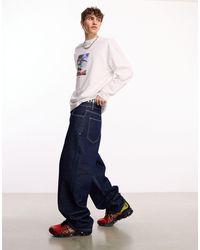 Collusion - – x 014 – weite jeans aus unbehandeltem denim mit mittelhohem bund - Lyst