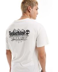 Timberland - Large Mountain Back Print Oversized T-Shirt - Lyst